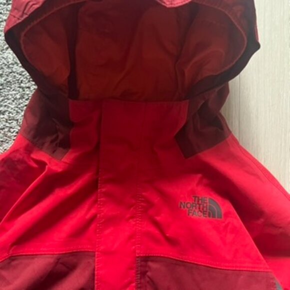 the north face windwall jacket Men’s Large Waterproof Red Hood Camping Hiking - Picture 2 of 4